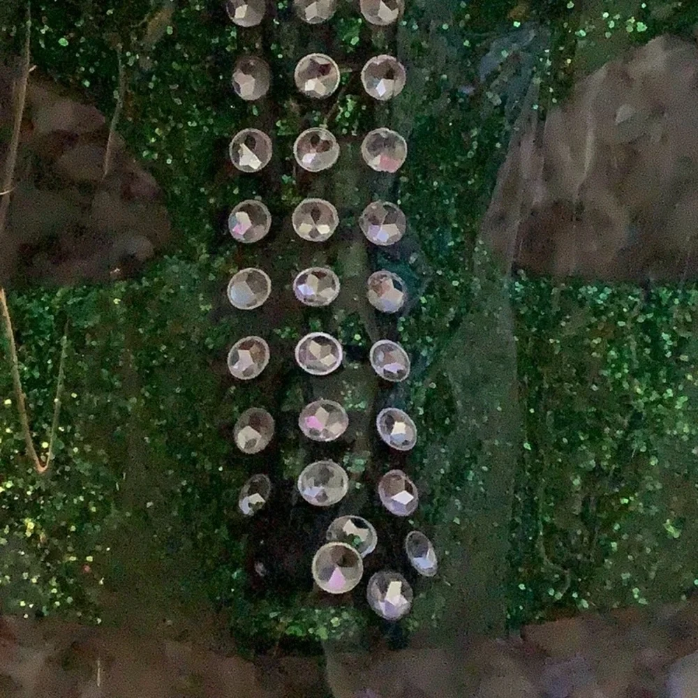 Mask for Halloween green sparkle new in bag never worn make a nice costu…
